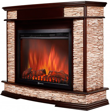 Портал для камина Electrolux Scala Classic сланец скалистый бурый темный дуб preview 4