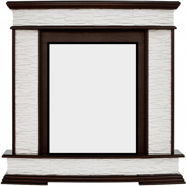 Портал для камина Electrolux Scala Classic сланец скалистый белый темный дуб