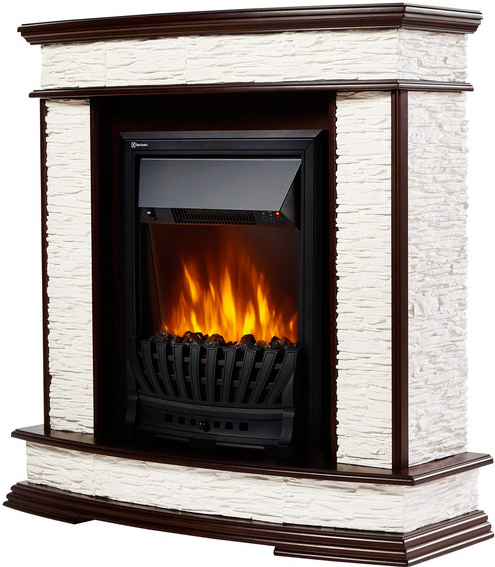 Портал для камина Electrolux Scala Classic сланец скалистый белый темный дуб preview 2