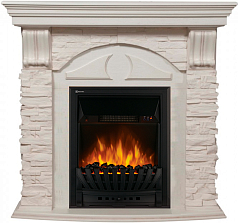 Портал для камина Electrolux Torre Classic белый сланец беленый дуб