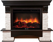 Портал для камина Electrolux Pietra 25S Белый камень, Темный дуб