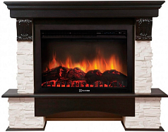 Портал для камина Electrolux Pietra 25S Белый камень, Темный дуб