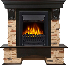 Портал для камина Electrolux Pietra Classic U сланец натуральный темный дуб