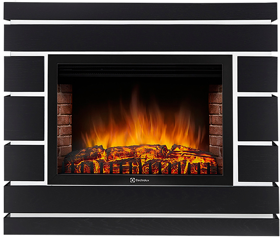 Каминокомплект: Очаг Electrolux EFP/P-3020LS N, портал Moderno 30 шпон чёрный дуб preview 1