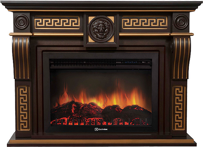 Портал для камина Electrolux Vittoriano 30 Темный дуб с золотой патиной preview 1