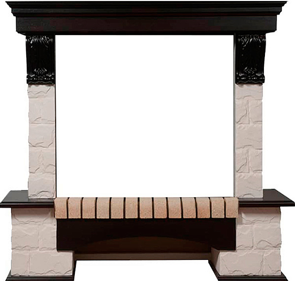 Портал для камина Electrolux Forte Classic Белый камень, Венге preview 2