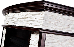 Портал для камина Electrolux Torre Classic белый сланец тёмный дуб