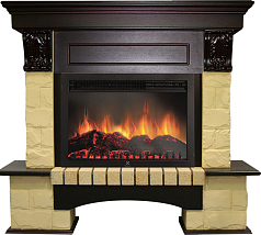 Портал для камина Electrolux Forte 25U Бежевый камень, Темный дуб