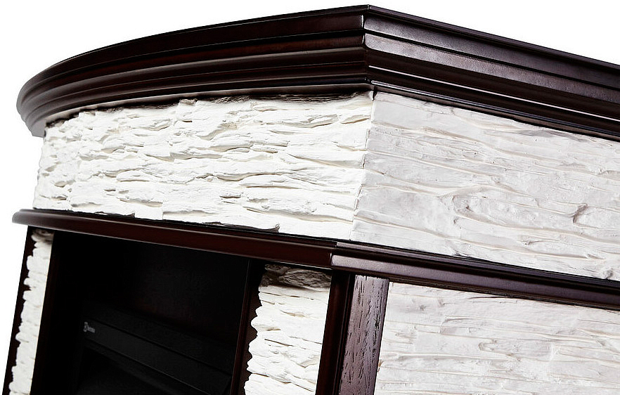 Портал для камина Electrolux Scala Classic сланец скалистый белый темный дуб preview 4