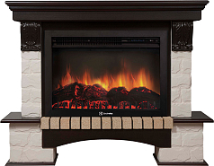 Портал для камина Electrolux Forte 25S Белый камень, Темный дуб
