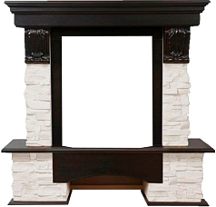 Портал для камина Electrolux Pietra Classic сланец, темный дуб