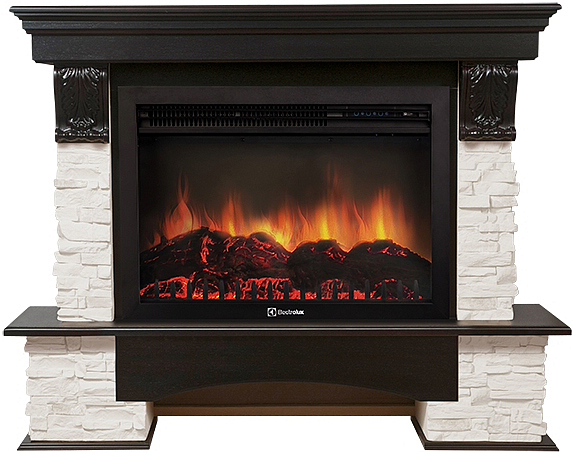 Портал для камина Electrolux Pietra 25S Белый камень, Венге preview 1
