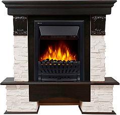 Портал для камина Electrolux Pietra Classic сланец, темный дуб