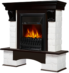 Портал для камина Electrolux Forte Classic белый тёмный дуб