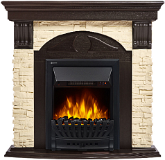 Портал для камина Electrolux Torre Classic слоновая кость венге