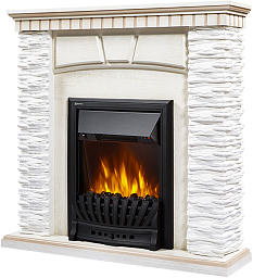 Портал для камина Electrolux Porto Classic сланец белый белая эмаль