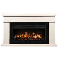 Каминокомплект: Очаг Electrolux EFP/P-3620LS, портал California 42/40/36, молочный