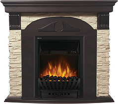 Портал для камина Electrolux Torre 26 Слоновая кость, Темный дуб