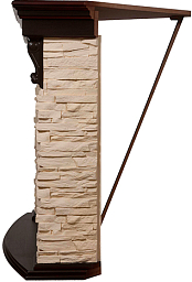 Портал для камина Electrolux Torre Classic U слоновая кость тёмный дуб