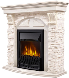 Портал для камина Electrolux Torre Classic белый сланец беленый дуб