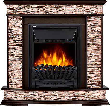 Портал для камина Electrolux Scala Classic сланец скалистый бурый темный дуб preview 1