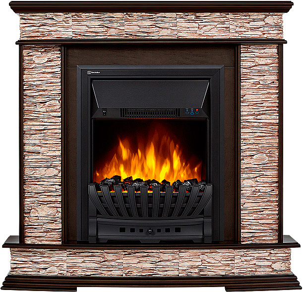 Портал для камина Electrolux Scala Classic сланец скалистый бурый темный дуб preview 1