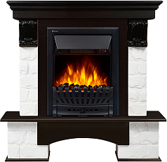 Портал для камина Electrolux Forte Classic белый тёмный дуб