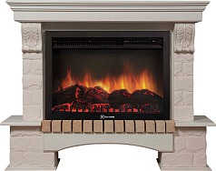 Портал для камина Electrolux Forte 25S Белый камень, Беленый дуб