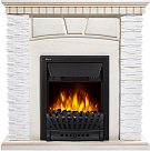 Портал для камина Electrolux Porto Classic белый камень шпон белёный дуб