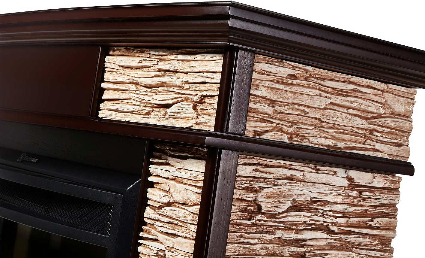 Портал для камина Electrolux Scala Classic сланец скалистый бурый темный дуб preview 3